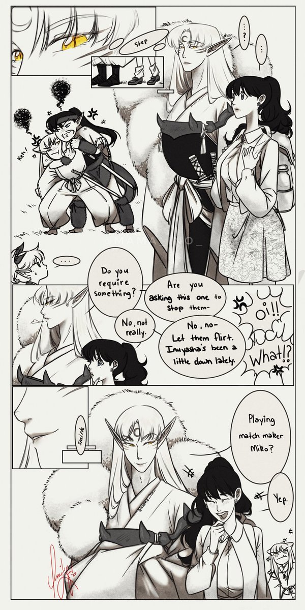 Sesskag Fluff week! Day ¹ - Tentative step
#sesskag #sesshome #sesshomarukagome