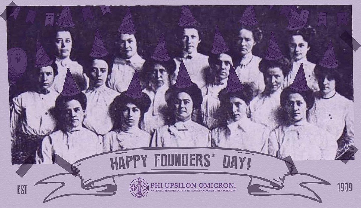 PhiUNational's tweet image. Happy birthday, Phi U! 🥳 Today, we celebrate 116 years of scholarship, leadership, and service while promoting the field of Family and Consumer Sciences. #phiu #FamilyAndConsumerSciences #phiufoundersday #FCS