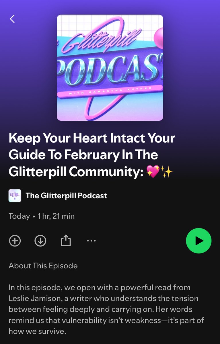 ashkenaz89's tweet photo. Vulnerability isn’t weakness—it’s part of how we survive.
This month, we dive into Leslie Jamison’s ‘Quiet Men’—a raw exploration of what it means to feel deeply and not lose your heart.
🎧 Listen now → https://t.co/Qr3G8IYx1J
#GlitterpillPodcast #QuietMen https://t.co/8ByaHQDpgb