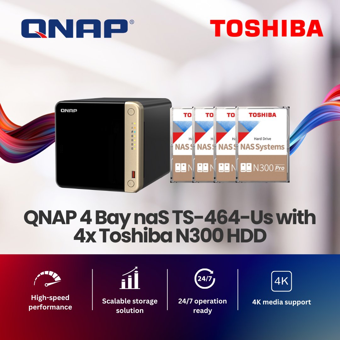 Need a powerful NAS solution for your business?

Toshiba &amp; QNAP have teamed up to provide you a high-performance, reliable, and scalable NAS storage solution.

Learn more: storage.toshiba.com/consumer-hdd/i…

#Toshiba #QNAP #DataProtection #StorageSolutions