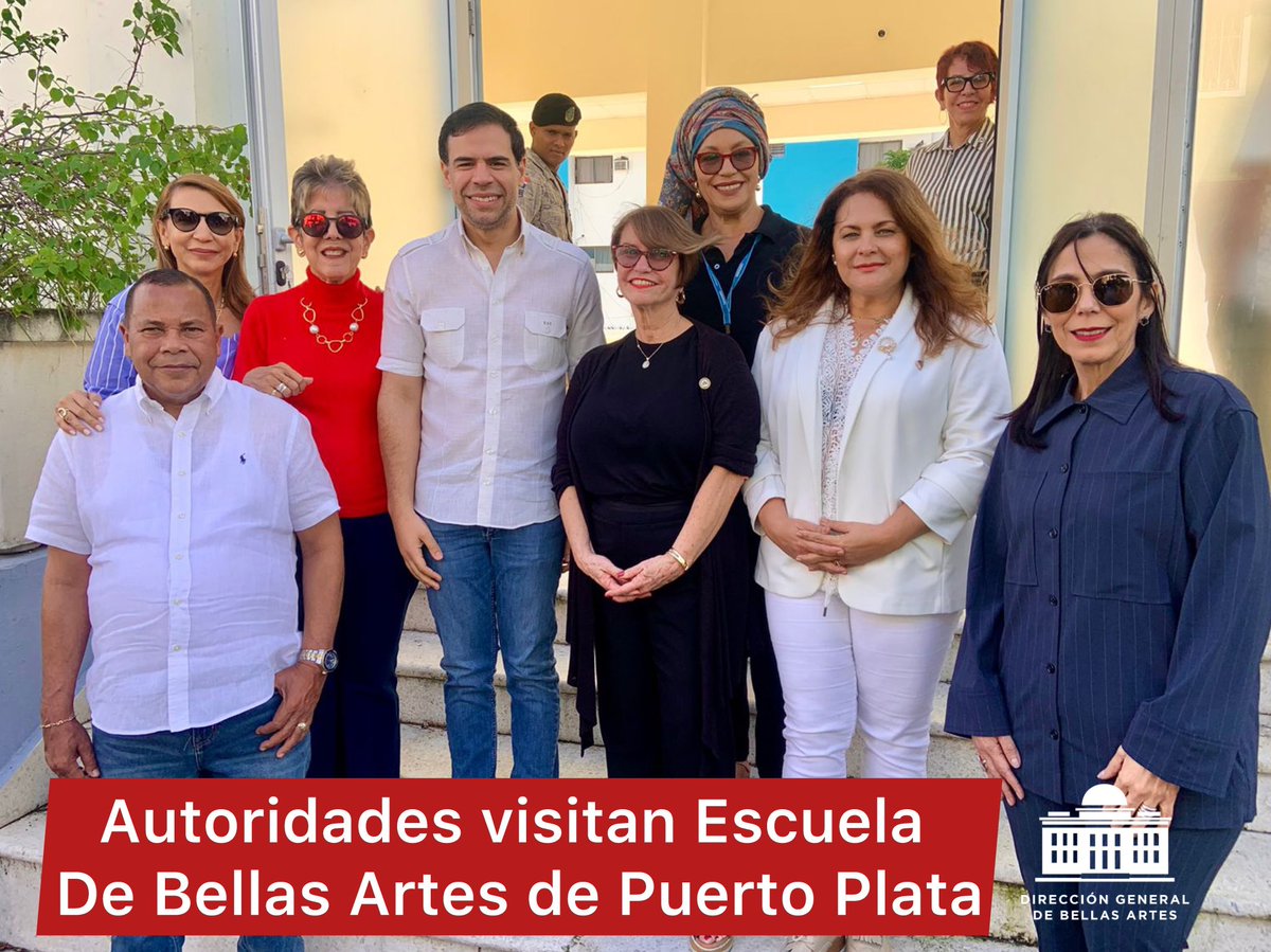 Este domingo 9 de febrero, la directora general de Bellas Artes, Marinella Sallent, entre otras importantes autoridades, acompañaron al ministro de Cultura, Roberto Ángel Salcedo, en una visita a la escuela de Bellas Artes de Puerto Plata.