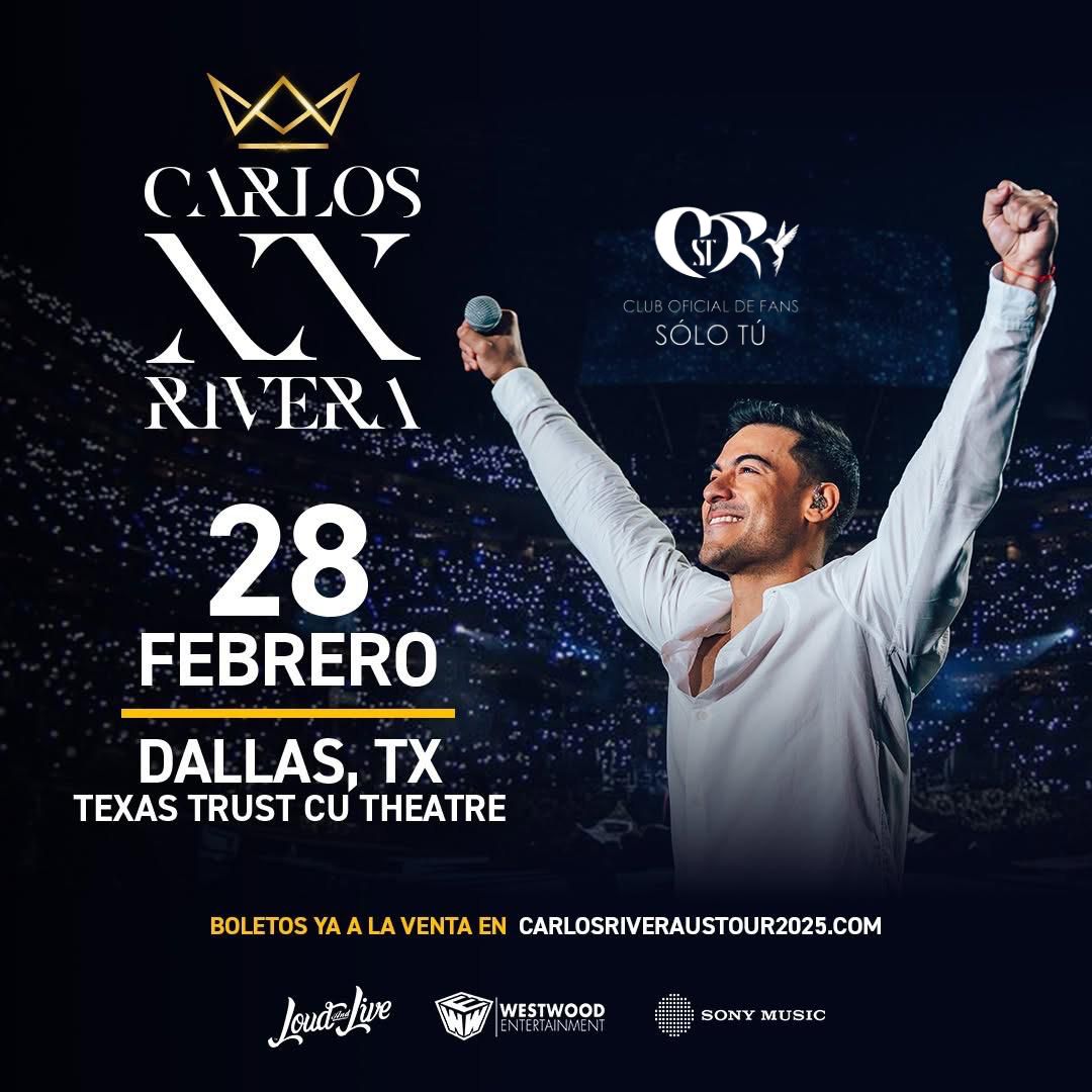 mary_chuyita's tweet image. CARLOS RIVERA en DALLAS el 28 de Febrero en el Texas Trust CU Theatre 🎟 bit.ly/CarlosRiveraDa… #carlosriveraxx #ClubSoloTu #ClubOficialSoloTu
#ClubSoloTuUSA
@carlosrivera @mikenoriega
#loudliveentertainment @sonymusicmexico @WestWoodEntt @ClubSoloTu @ClubSoloTuTamps 💙💙💙