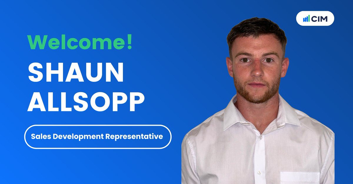 cimsoftware's tweet image. Welcome, Shaun Allsopp, to CIM as our new Sales Development Representative! 🚀 With experience at Altium and a passion for customer success, we’re thrilled to have you on board! #TeamCIM #BuildingAnalytics #SmartBuildings
