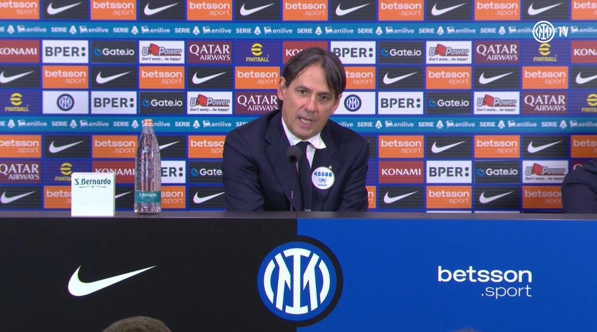 marifcinter's tweet photo. Inzaghi alza la voce in conferenza stampa: "Capisco la Fiorentina per l'angolo, anche noi l'abbiamo subito a Leverkusen. Poi hanno avuto un rigore che non esiste mai, mai, mai. Non esiste mai. E' un rigore inesistente. Il Var stavolta è intervenuto non come successo a noi la settimana scorsa quando non è intervenuto. Il rigore non esiste mai"