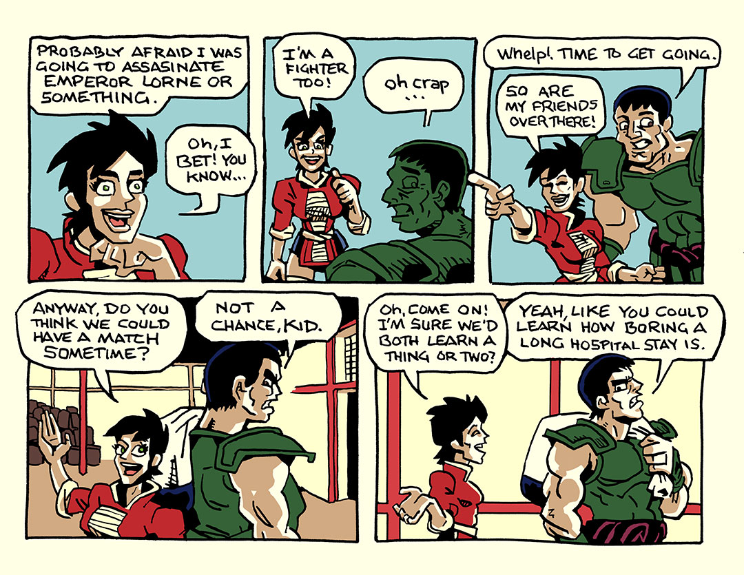 Mae the Master pg.14  
#comics #comix #webcomic #manga #kungfu #martialarts #dragonball #MaetheMaster #HypnoSpiralComics