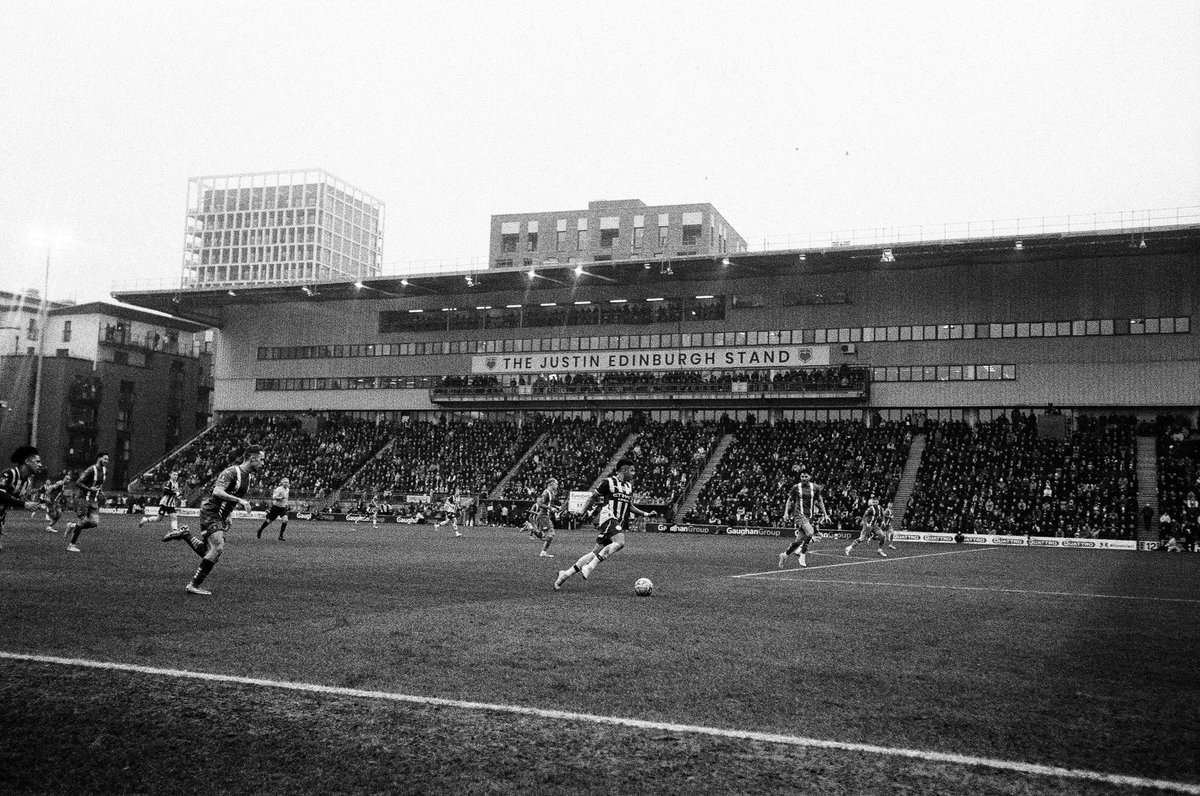 Leyton Orient vs Man City in the FA Cup, shot on black &amp; white film