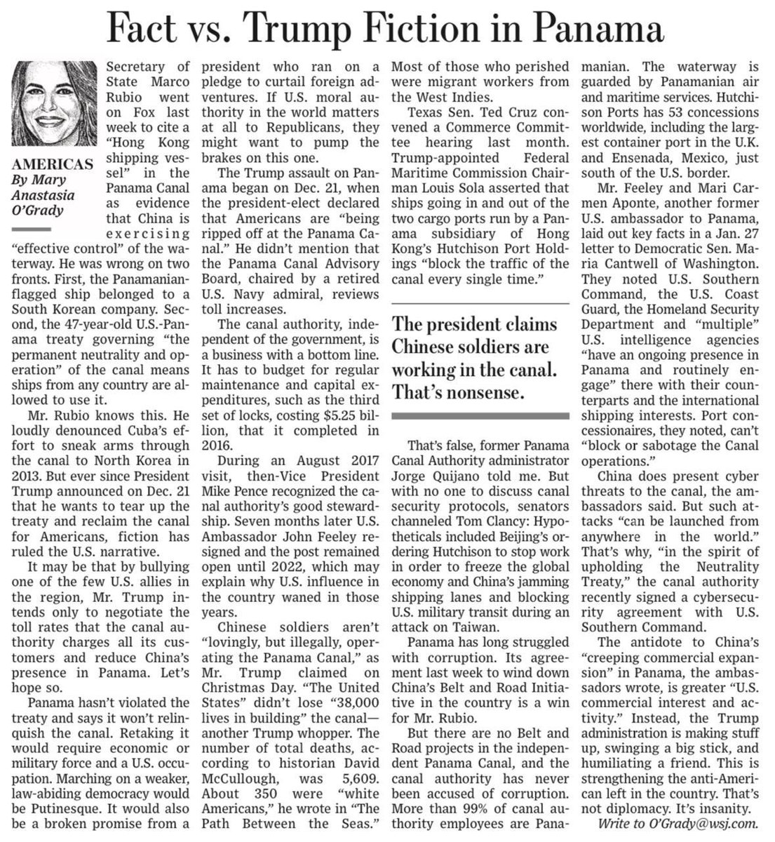 🔴“Hechos vs Ficción de Trump en Panamá” 

(Traducción no oficial del artículo de opinión publicado en Wall Street Journal por Mary Anastasia O’Grady)

Fuente: WSJ 
wsj.com/opinion/fact-v…

#PanamáPrimero 🇵🇦