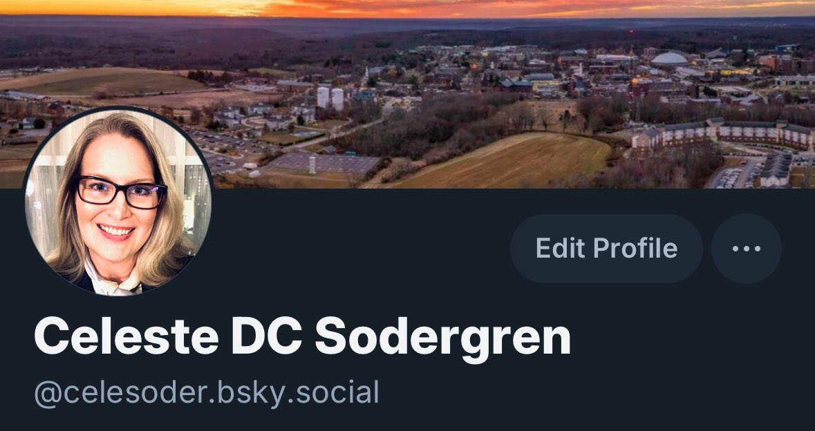 Dr. Celeste D.C. Sodergren (@celestesodergr2) on Twitter photo Hello friends. Just letting you know I will be leaving this platform. You can find me elsewhere, like LinkedIN, Bluesky, and ResearchGate. Hello friends. Just letting you know I will be leaving this platform. You can find me elsewhere, like LinkedIN, Bluesky, and ResearchGate.