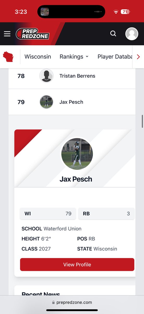 Jax Pesch 2027 (@jaxpesch) on Twitter photo Proud to be ranked #3 RB in my class. Can’t wait to show what I can do my Junior year. Thank you for the ranking <a href="/MJ_NFLDraft/">Mark Johnson</a> Proud to be ranked #3 RB in my class. Can’t wait to show what I can do my Junior year. Thank you for the ranking <a href="/MJ_NFLDraft/">Mark Johnson</a>