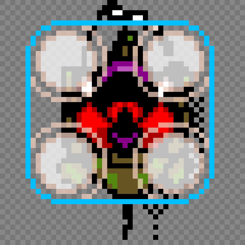 ReC98Project's tweet image. OK, TH02 bullet hitboxes.

As usual, they are best visualized using the specific shape of each bullet type. A bullet only hits Reimu if every pixel of its sprite lies within the indicated area.

TH02 makes this easy by only having five different shapes and no directional ones: