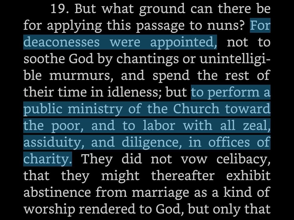 Deaconesses in John Calvin's
Geneva. 

Institutes of the Christian Religion, Bk.4: Ch. 13: Sec. 19. 

If we disagree, let's disagree in good faith and not disparage deaconesses as "feminist" or "liberal" or whatever is the new invective.