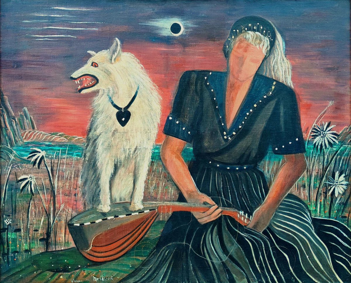 Another favorite from the recent gallery runs, Juanita Guccione; at Lincoln Glenn until March 15th. 

"Stubborn Horse II" &amp; "Betty and her pet"