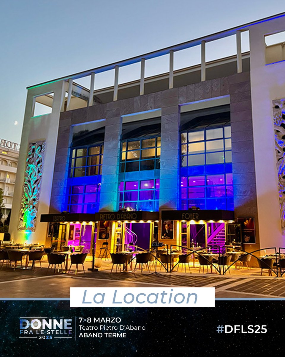Un evento unico ha bisogno di una cornice unica. Il Teatro Pietro D'Abano con il suo splendido foyer, è pronto ad accogliere l'evento "Donne fra le Stelle" il 7 e 8 marzo 2025 

📅 7 - 8 marzo 2025 | Teatro Pietro D'Abano, Abano Terme

🌐Per info donnefralestelle.it

#DFLS25