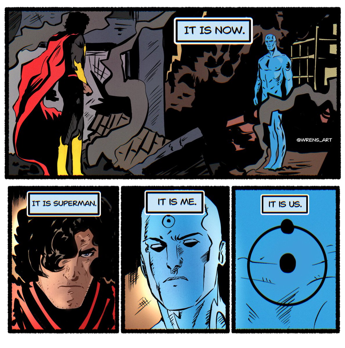 wrens_art's tweet photo. What if? Absolute Superman meets Dr Manhattan. [Doomsday Clock #11 (2019)] #Superman #absolutesuperman https://t.co/TSAUAnNTAt