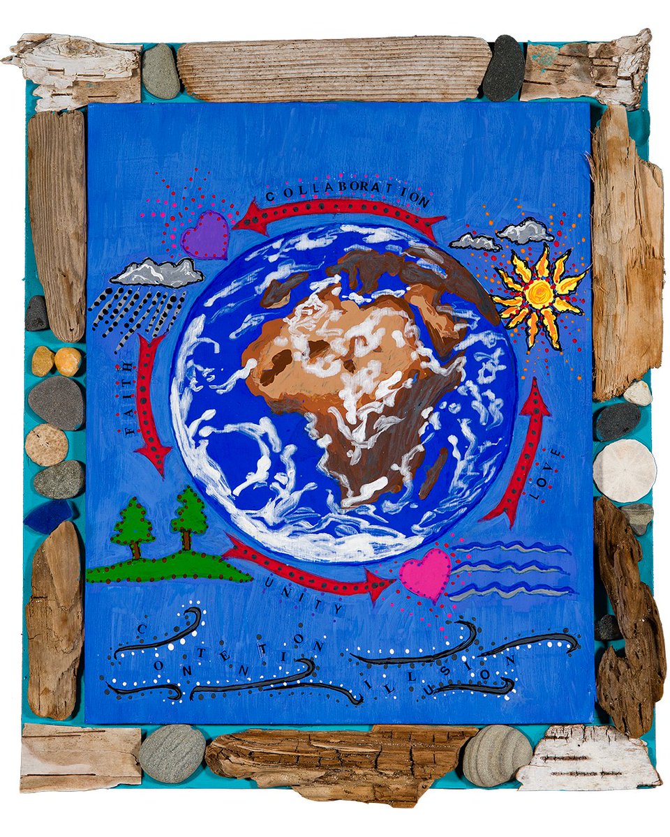 GreenAcreBahai's tweet photo. “Blue Marble Earth Together” by Cindy Mathieson from One Shared Earth–In Harmony with Life. Acrylic paint & mixed media, 8 x 10 in
https://t.co/lgHJVzTgNc
#BlueMarbleEarthTogether #CindyMathieson #OneSharedEarth #InHarmonywithLife #ArtShow #GreenAcre #Bahai #CenterofLearning https://t.co/xG6PQSFV3w