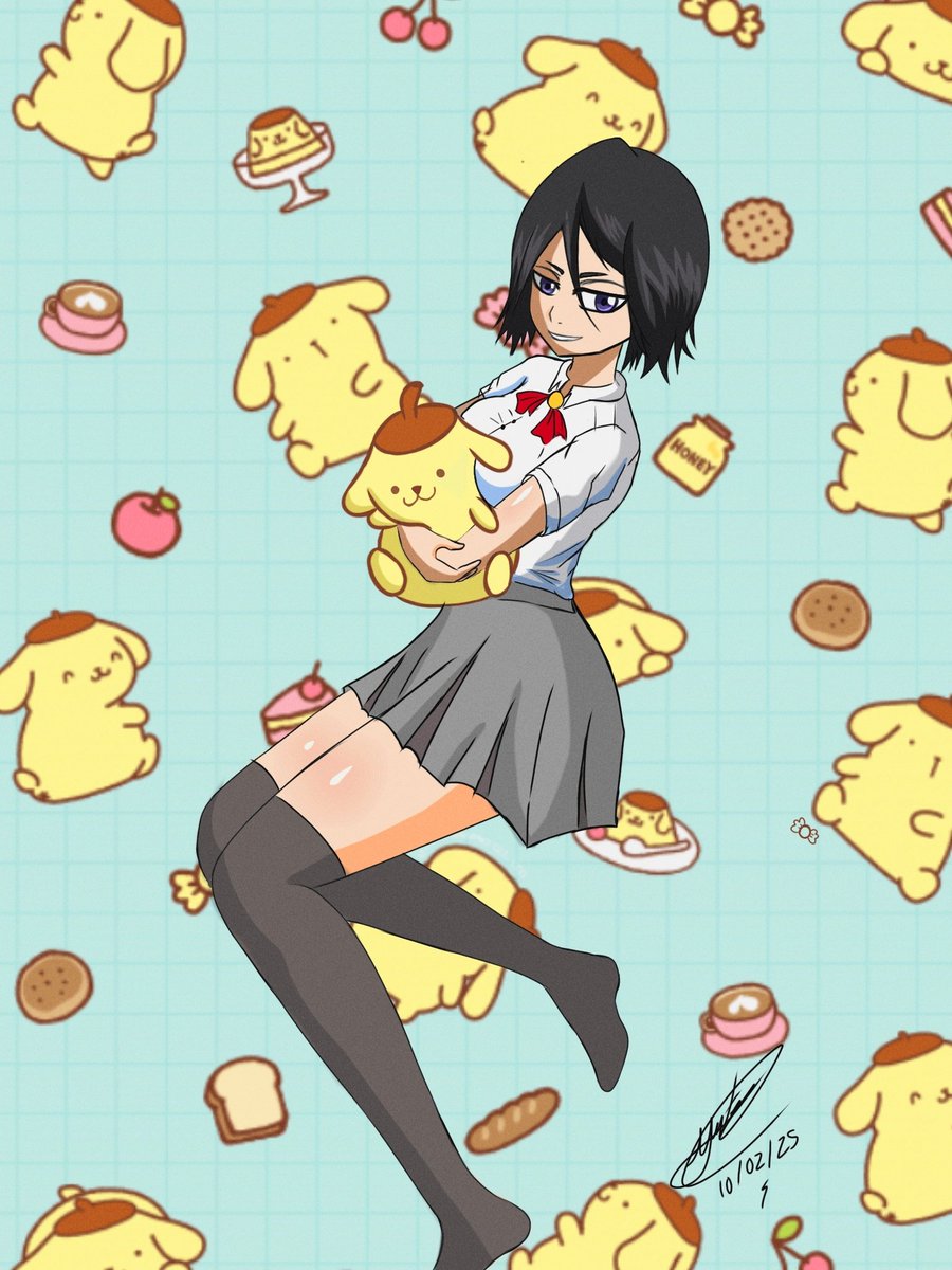 guz_drawn's tweet photo. Rukia 🍮#dibujo #anime #ibispaintx #rukiakuchiki #rukia #bleach #pompompurin #sanrio #sanriogirl #pompompurinsanrio #fanart #drawings #dibujodigital #BLEACH_anime #viral #dibujodigita #artista @sanrio https://t.co/X4Mk589NYb