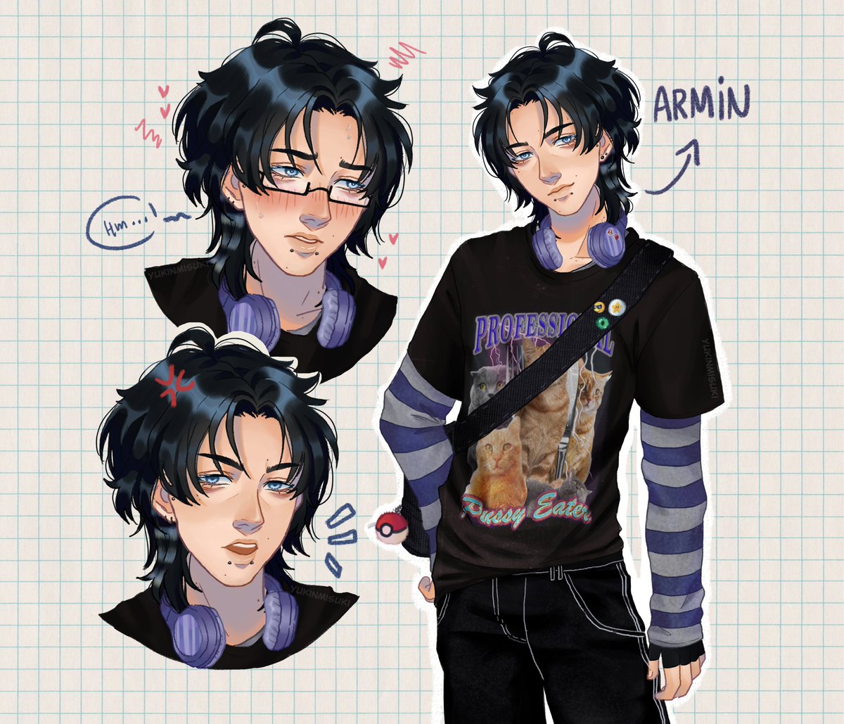 yukinmisuki's tweet photo. Armin Redesign - na minha cabeça ele não dorme, é emo e usa camisolas com algum meme parvo estampado ☝️🥸
#mcl #armin #mycandylove #highschoollive #corazondemelon #amordoce #amoursucre #fanart #redesign https://t.co/A02hNXhUtu