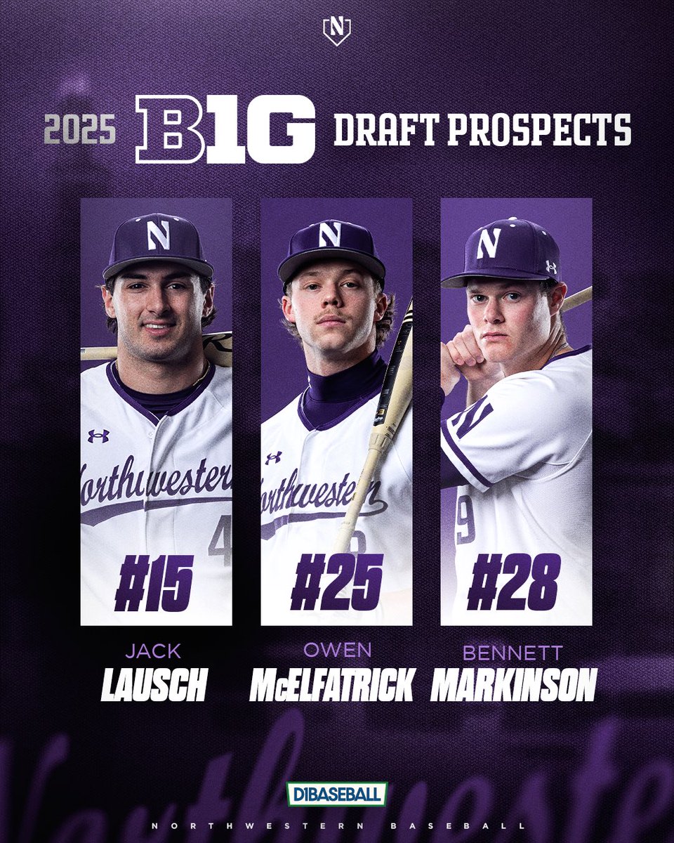 Northwestern Baseball (@nucatsbaseball) on Twitter photo B1G Things 🔜
<a href="/B1G_D1Baseball/">B1G on D1Baseball</a> names a trio of ‘Cats as Top B1G Prospects for the 2025 MLB Draft! B1G Things 🔜
<a href="/B1G_D1Baseball/">B1G on D1Baseball</a> names a trio of ‘Cats as Top B1G Prospects for the 2025 MLB Draft!