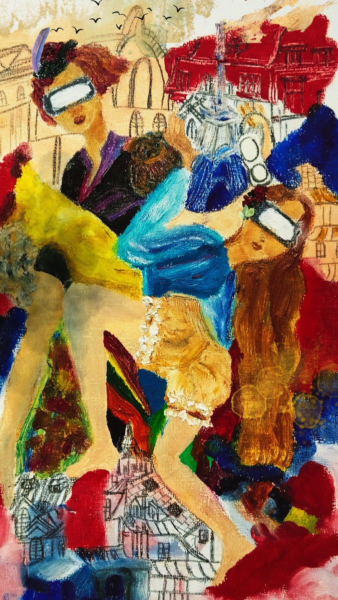 Dream of Three Women is going to Paris 😍 and will be minted on objkt.com as part of <a href="/goodnewsstudio/">Good News Studio</a> event for <a href="/nft_paris/">NFT Paris</a> <a href="/ArtverseParis/">Artverse</a> and <a href="/bygrida/">GRIDA</a> 
Special thanks to <a href="/Jeni_Pepen/">Jenifer | ONELOVE</a> and <a href="/OneLoveArtDAO/">One Love Art DAO</a> for kind and support.

Description is on ALT⤵️