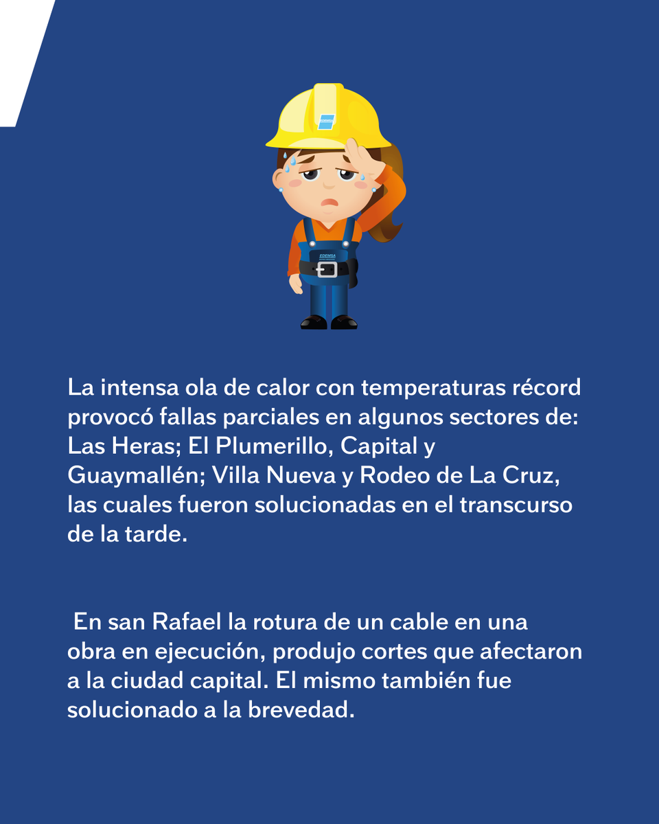 Edemsa's tweet photo. Comunicado oficial 💡#OlaDeCalor https://t.co/uFVw8bfCoD