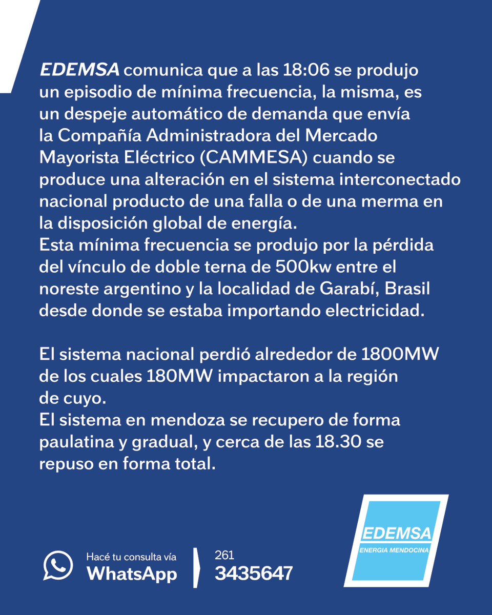 Edemsa's tweet photo. Comunicado oficial 💡#OlaDeCalor https://t.co/uFVw8bfCoD