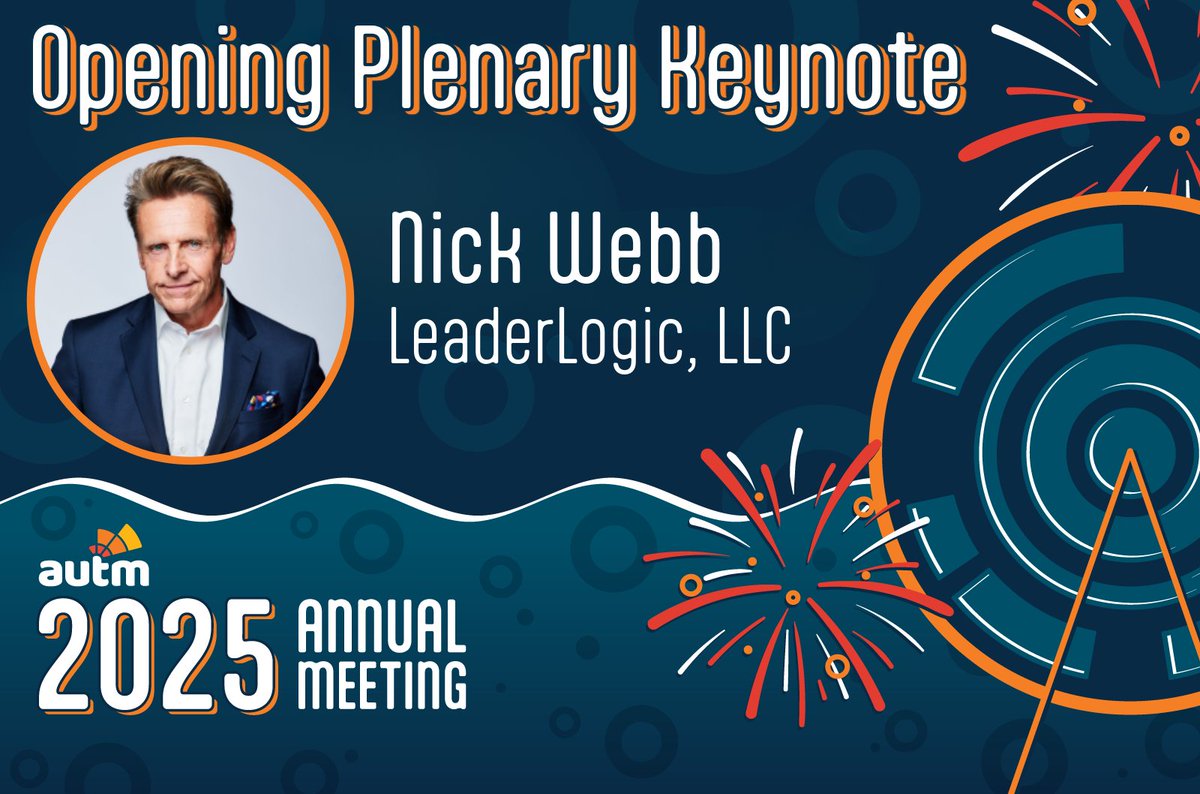 AUTM (@autm) on Twitter photo Tech transfer professionals, get ready! <a href="/nickwebbcom/">Nicholas Webb</a>, a renowned technologist, futurist, and inventor with over 40 patents, will take the stage as the Opening Plenary Keynote at the 2025 AUTM Annual Meeting.
Read more: bit.ly/40RB8yX
#AUTM50 #AUTM2025 Tech transfer professionals, get ready! <a href="/nickwebbcom/">Nicholas Webb</a>, a renowned technologist, futurist, and inventor with over 40 patents, will take the stage as the Opening Plenary Keynote at the 2025 AUTM Annual Meeting.
Read more: bit.ly/40RB8yX
#AUTM50 #AUTM2025