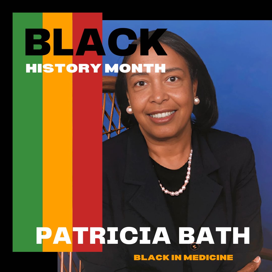 Dr. Patricia Bath saw racial disparities in eye care &amp; took action. She became the first Black American to complete an ophthalmology residency &amp; worked to prevent blindness in Black communities.

#BlackInHealthcare #BHM #PatriciaBath #HealthEquity #Visionary