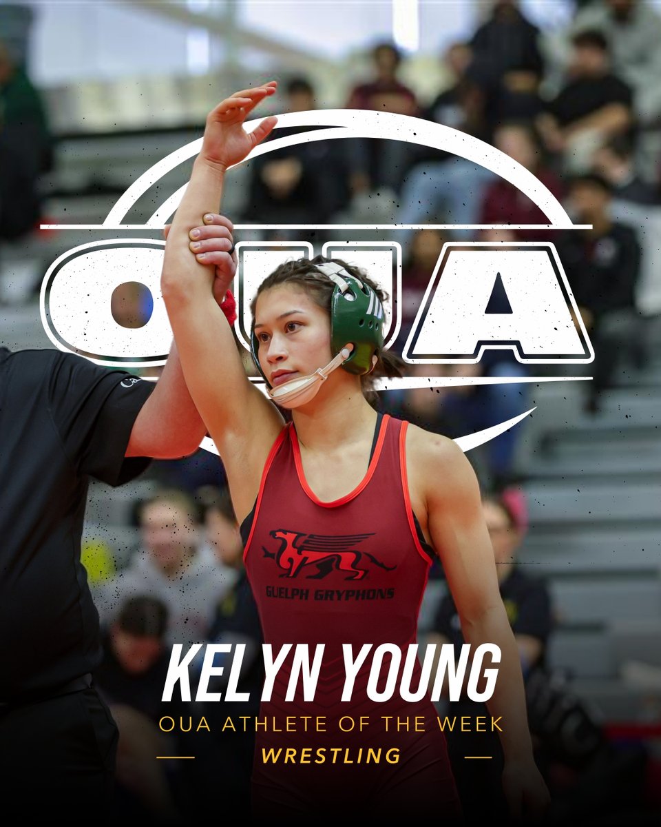 guelph_gryphons's tweet image. For the 2nd time during the 2024-25 season, a @uofg student-athlete has been named @OUAsport Athlete of the Week! 

Congrats to Kelyn Young (Gryphons women's wrestling) on the conference-wide honour!

📰 uoguel.ph/bzkml

#GryphonPride
