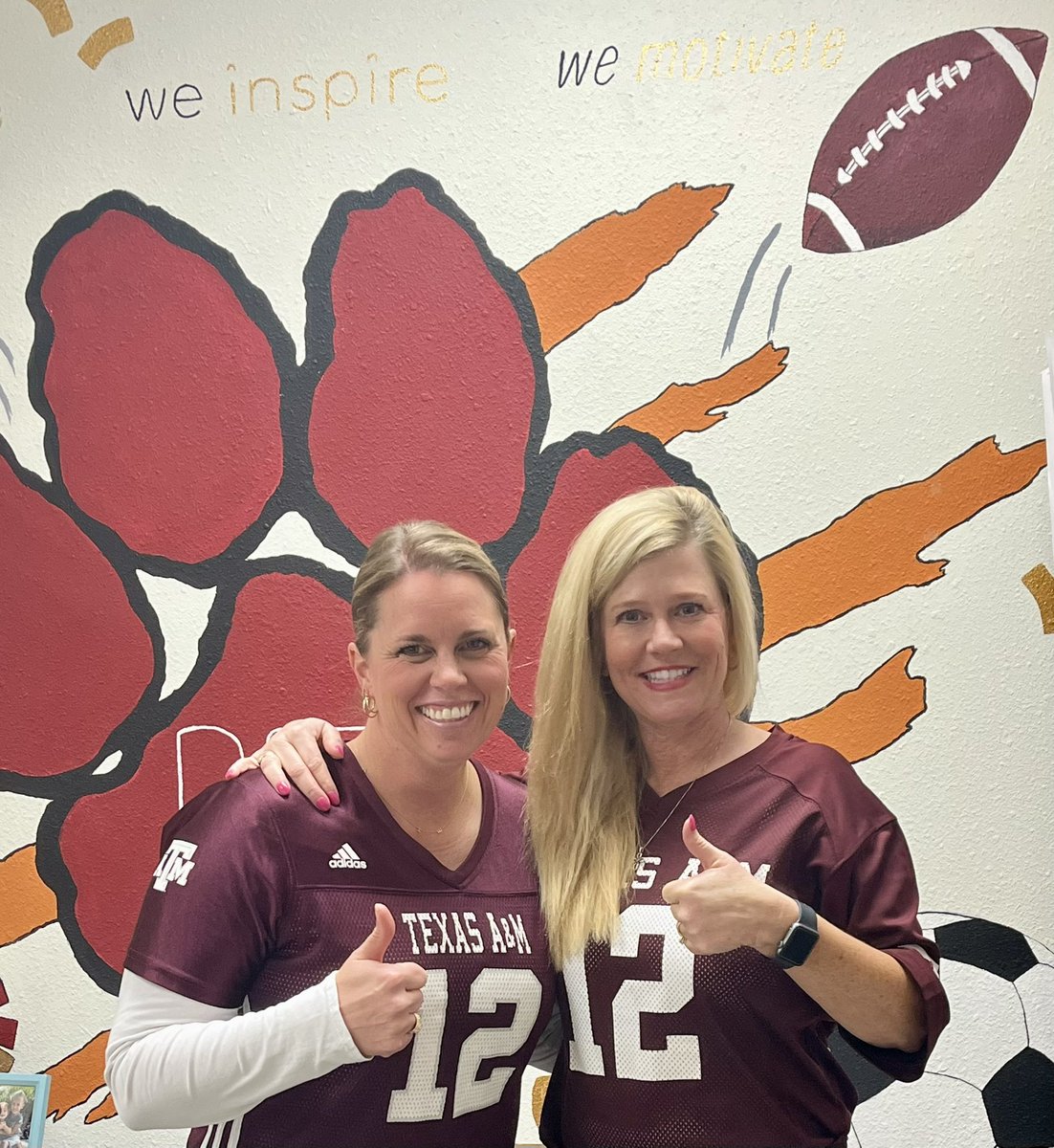 Coach D &amp; Coach H- in our favorite jerseys! Whoop!
