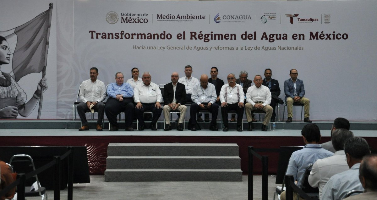 conagua_mx's tweet photo. Hoy, en #Tamaulipas, se realizó el foro Transformando el Régimen del #Agua en #México, donde se dialogó y se recibieron propuestas de diversos sectores sociales locales. Estos encuentros fortalecerán el marco para garantizar el derecho humano al agua del pueblo tamaulipeco. https://t.co/6ixINukKjb