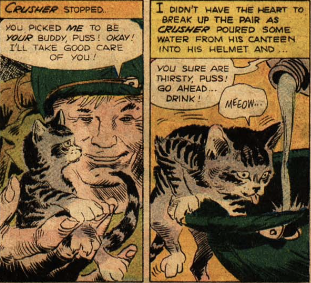 gogocheckpod's tweet photo. There's a lot going on in this week's war comics but all I can focus on is THE KITTEN #SGTRock #HauntedTank #dccomics https://t.co/8lWZp8SuDU https://t.co/eOjCrUc5NP