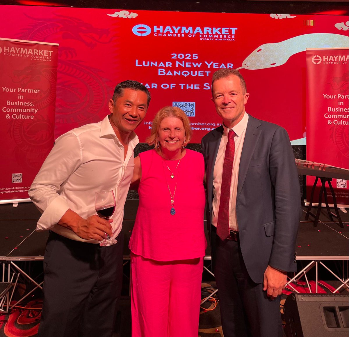 SSMRF CEO Pam Brown at 2025 Lunar New Year celebrations on Friday night hosted by Haymarket Chamber of Commerce. It was a fantastic evening to share SSMRF’s mission with MPs, Olympians and culinary icons while strengthening connections that help drive medical research forward.