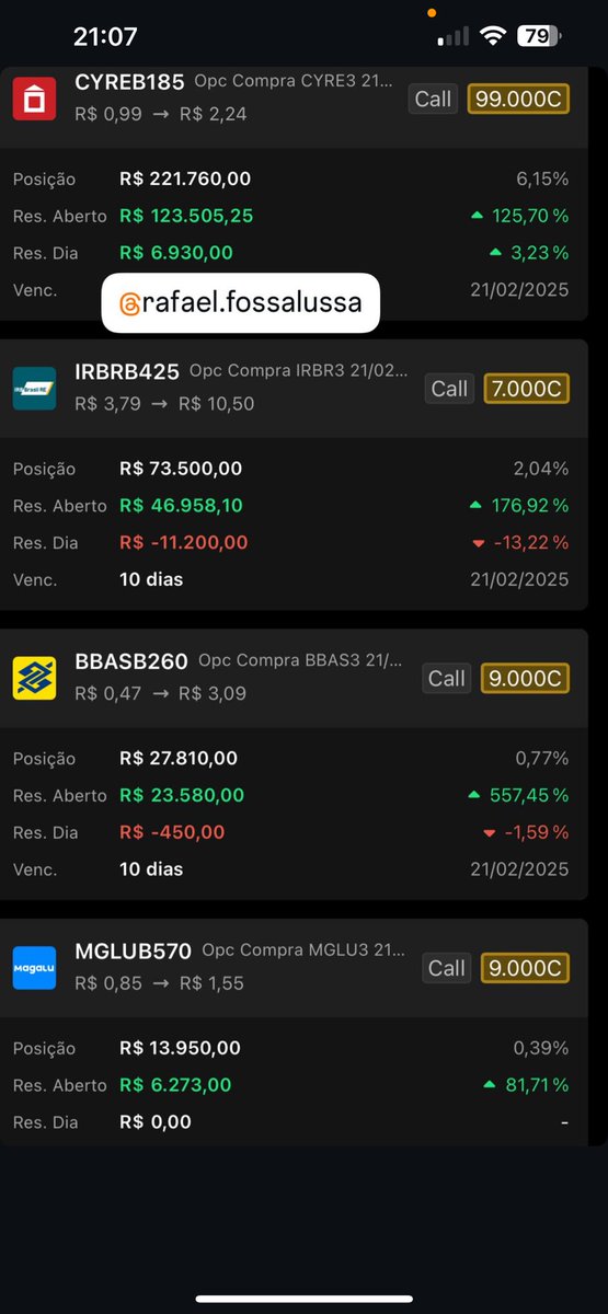 juninhobraguim's tweet photo. Quer sair fora da bolha , opere Opções a seco !!!!!!
Não como muitos operam por aí , mas dentro de uma dinâmica vencedora a muitos anos já …
Cola no Braga .
#swingtrade #opcoes #call #put #derivativos https://t.co/gCDMxcEWwV