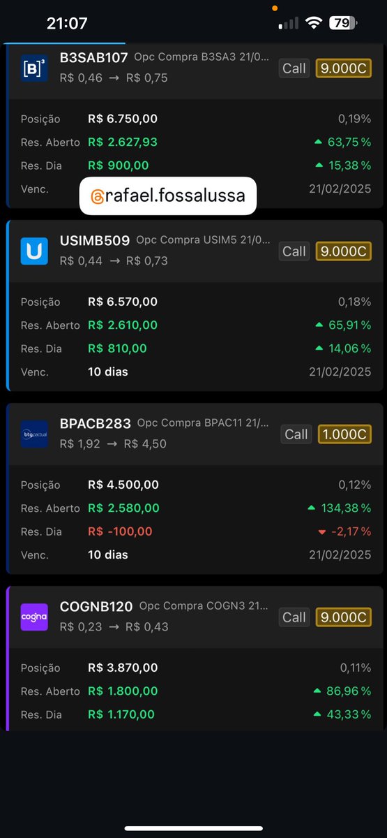 juninhobraguim's tweet photo. Quer sair fora da bolha , opere Opções a seco !!!!!!
Não como muitos operam por aí , mas dentro de uma dinâmica vencedora a muitos anos já …
Cola no Braga .
#swingtrade #opcoes #call #put #derivativos https://t.co/gCDMxcEWwV