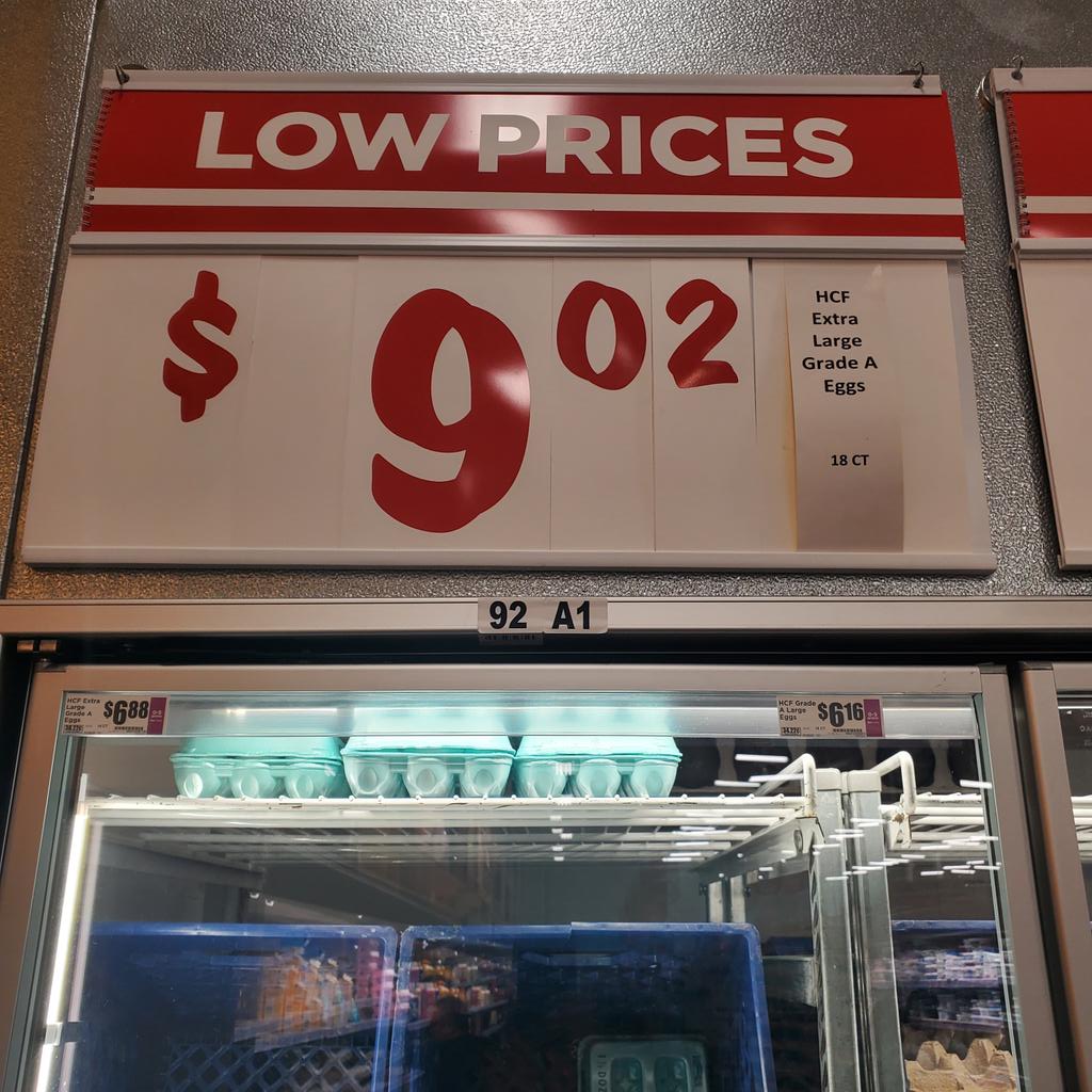 MsCMPeters's tweet photo. @PeteButtigieg $9 for 18 eggs in Houston https://t.co/ntGsMoWGZF