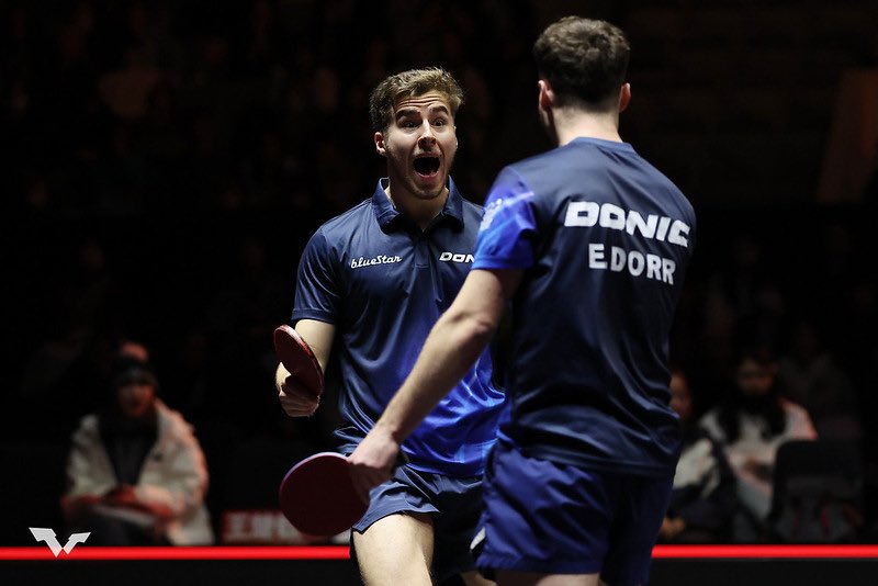 Cho Allez !🏓 (@choallez) on Twitter photo 🌟🇫🇷LE DOUBLE MASCULIN AU SOMMET DU PING MONDIAL !!!
N°1 : 🇫🇷A. Lebrun/F. Lebrun
N°2 : 🇯🇵S. Togami/H. Shinozuka
N°3 : 🆕🇫🇷F. Bourrassaud/ E. Dorr 🌟🇫🇷LE DOUBLE MASCULIN AU SOMMET DU PING MONDIAL !!!
N°1 : 🇫🇷A. Lebrun/F. Lebrun
N°2 : 🇯🇵S. Togami/H. Shinozuka
N°3 : 🆕🇫🇷F. Bourrassaud/ E. Dorr