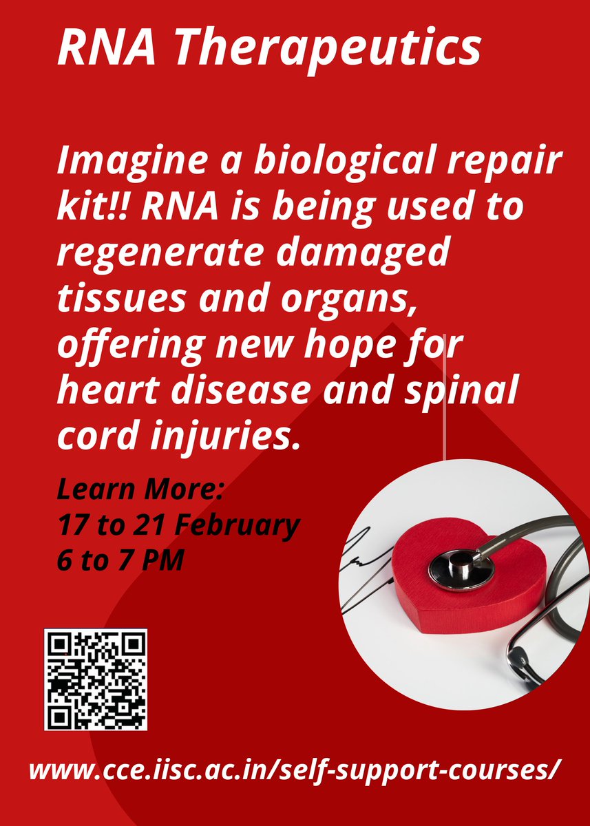 cce_iisc's tweet photo. #IIScBangalore #iisc #continuingeducation #CCE #shorttermcourses #certificationcourses #onlinecourses #onlinetraining #training #RNAtherapeutics #biotechnology #GeneticResearch #HealthcareInnovation #molecularbiology #LifeSciences #pharmaceuticals #scienceeducation #education https://t.co/BJkikoZF3F