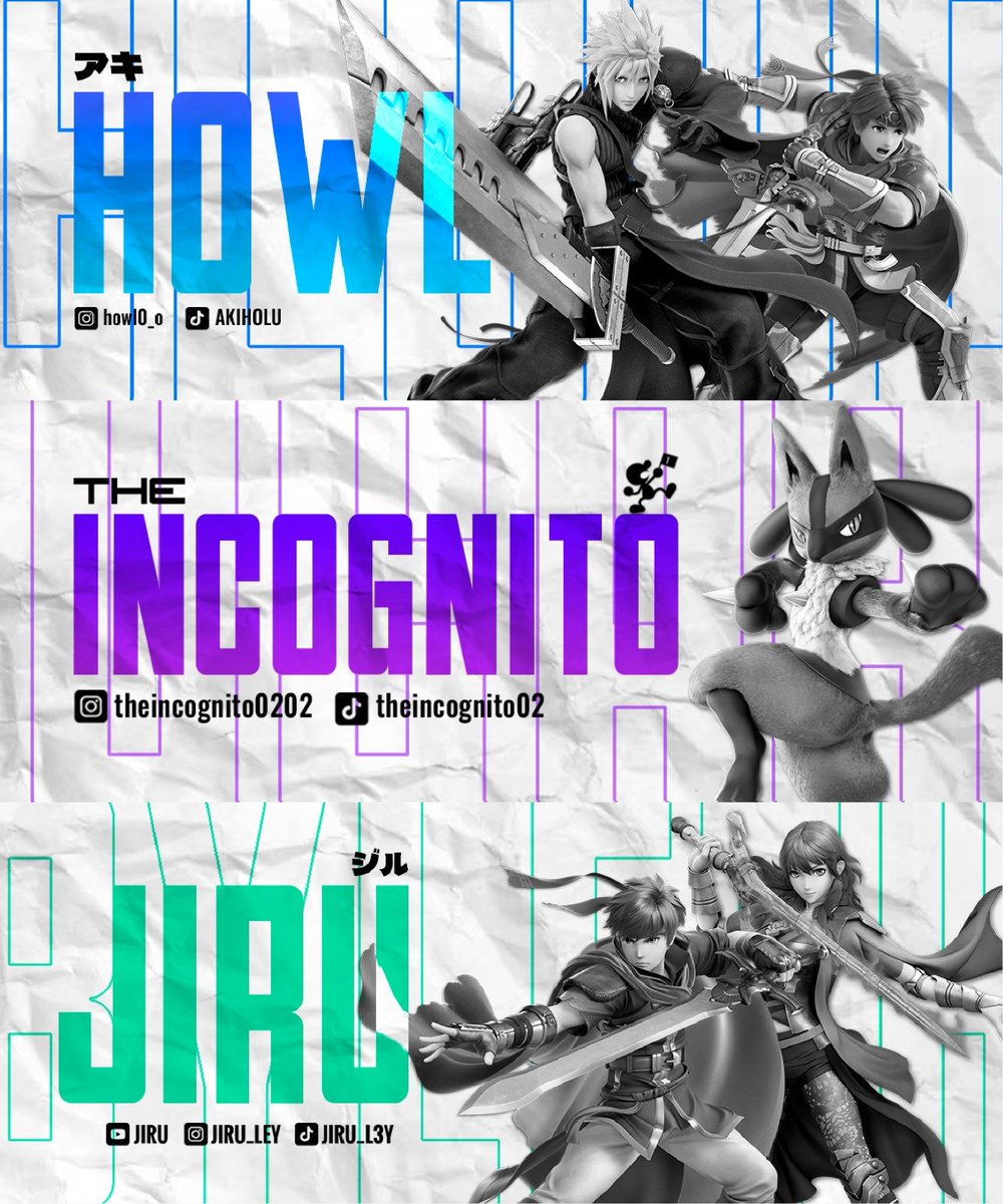Jiru_ley's tweet photo. #supersmashbros #SuperSmashBrosUltimate #SmashBros #smashbrosultimate #Byleth #Cloud #lucario #FireEmblemHeroes #Pokemon #finalfantasy #GraphicDesigner #designer #photoshopediting @Akihowl https://t.co/AMLuWgYJ7h