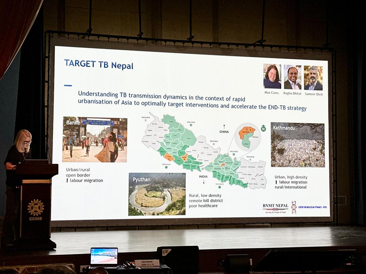 BiratNepal's tweet photo. @SarahJDunstan1 presented at the #EMBOWorkshop on Host &amp; Pathogen Heterogeneity in #Tuberculosis, sharing insights on #TB &amp; #genomics: The journey through Asia, where she also shared findings from #TARGETTB project. Celebrating #WomenInScience driving #TBResearch forward! @EMBO https://t.co/qNMGFkMtOV