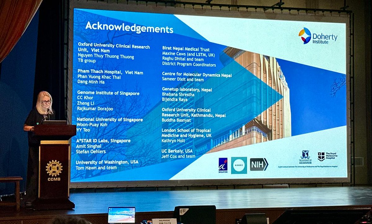 <a href="/SarahJDunstan1/">Sarah Dunstan</a> presented at the #EMBOWorkshop on Host &amp; Pathogen Heterogeneity in #Tuberculosis, sharing insights on #TB &amp; #genomics: The journey through Asia, where she also shared findings from #TARGETTB project. Celebrating #WomenInScience driving #TBResearch forward! <a href="/EMBO/">EMBO</a>