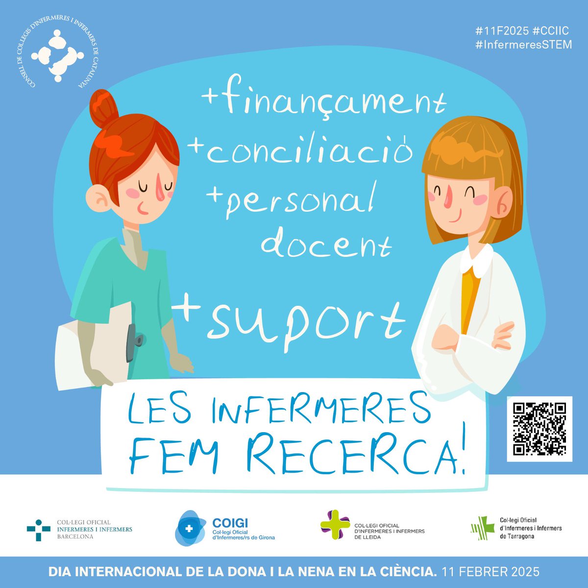 Consell d’Infermeres (@infermerescat) on Twitter photo #11F2025 “La manca de suport a la recerca en #cures de la salut limita el #potencial #cientĂfic de les infermeres”.
❗️
+ Finançament
+ ConciliaciĂł laboral i familiar
+ Docents a les Facultats d’Infermeria
#InfermeresSTEM #CCIIC
Llegiu a consellinfermeres.cat/ca/noticies/in… #DonaNenaCiencia #11F2025 “La manca de suport a la recerca en #cures de la salut limita el #potencial #cientĂfic de les infermeres”.
❗️
+ Finançament
+ ConciliaciĂł laboral i familiar
+ Docents a les Facultats d’Infermeria
#InfermeresSTEM #CCIIC
Llegiu a consellinfermeres.cat/ca/noticies/in… #DonaNenaCiencia