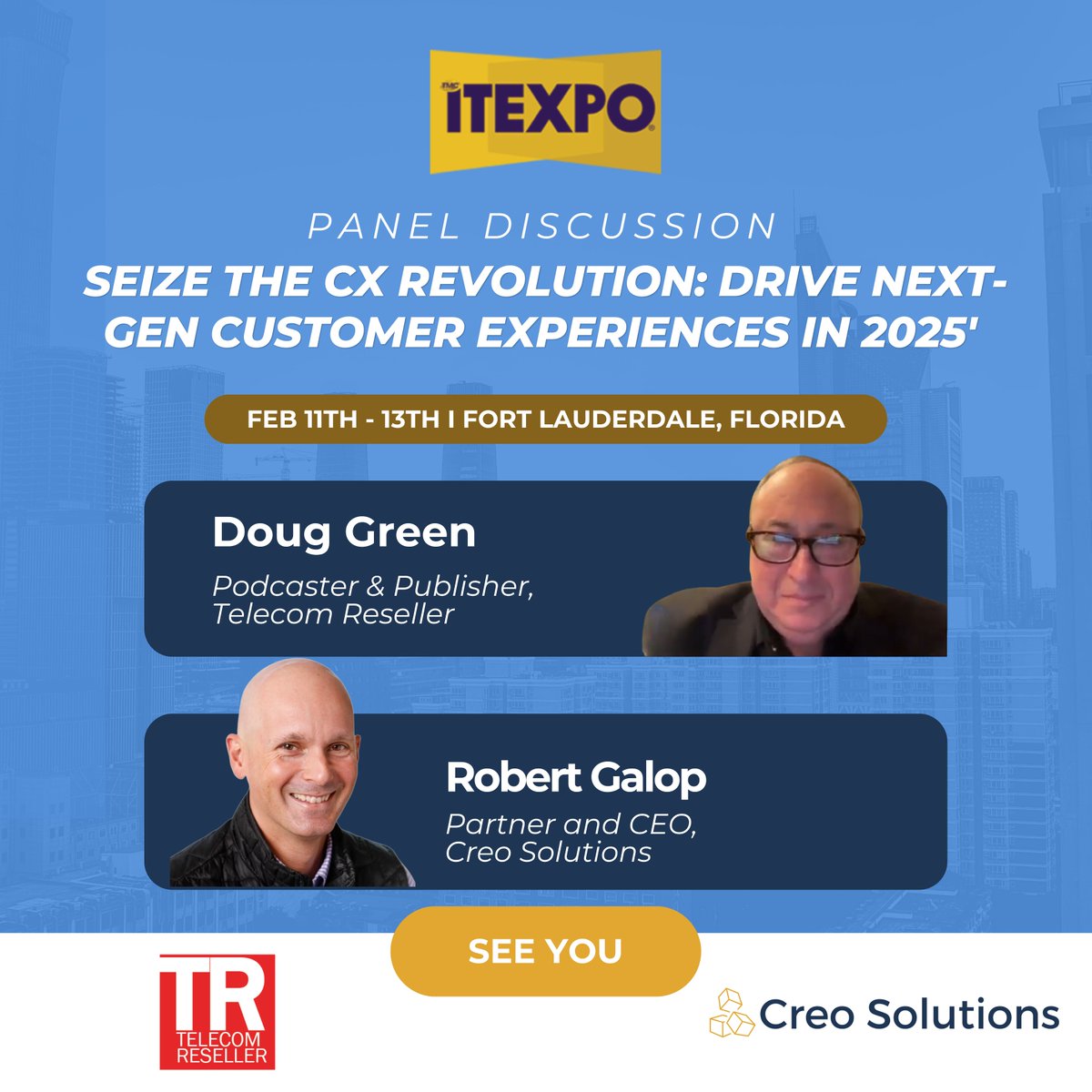 Creo_Solutions_'s tweet photo. We will be at the ITEXPO 2025!
Our Co-founder Robert Galop will be joining a panel discussion led by Doug Green from @PublicationsTr on "Seize the CX Revolution: Empower Your MSP to Drive Next-Gen Customer Experiences in 2025"
📅 February 11–13, 2025
📍 Fort Lauderdale, Florida https://t.co/VrP2TWDqOt