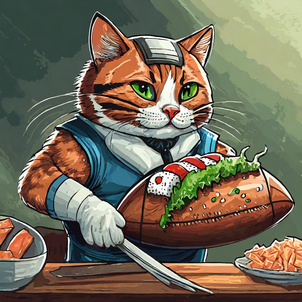SushiCatBase's tweet photo. @base $SUSHI cat is based too cuz we cats are cooking yummy rolls!!! 😻 https://t.co/c3BsvNUD0O