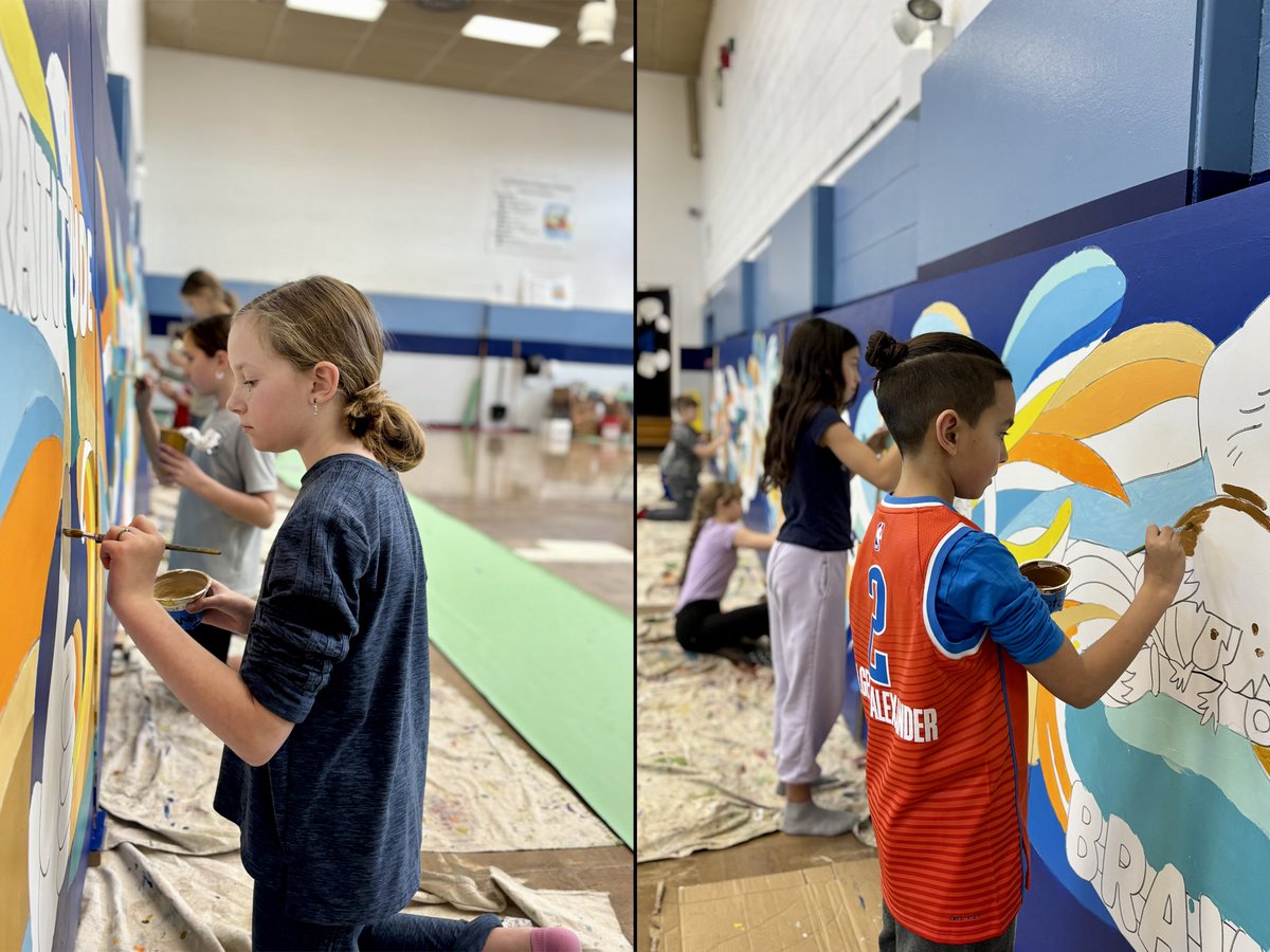 joepimentelart's tweet photo. 2/2 Completed 5th mural collaboration at Gayhead Elementary School. Thank you to Principal @GayheadWCSD and AP @GrizzliesGH for inviting me into your school to work with your talents students. Also a huge thanks to the @GayheadPTA for funding this amazing project 🙌🏼🎨! https://t.co/QrbqszTlMZ