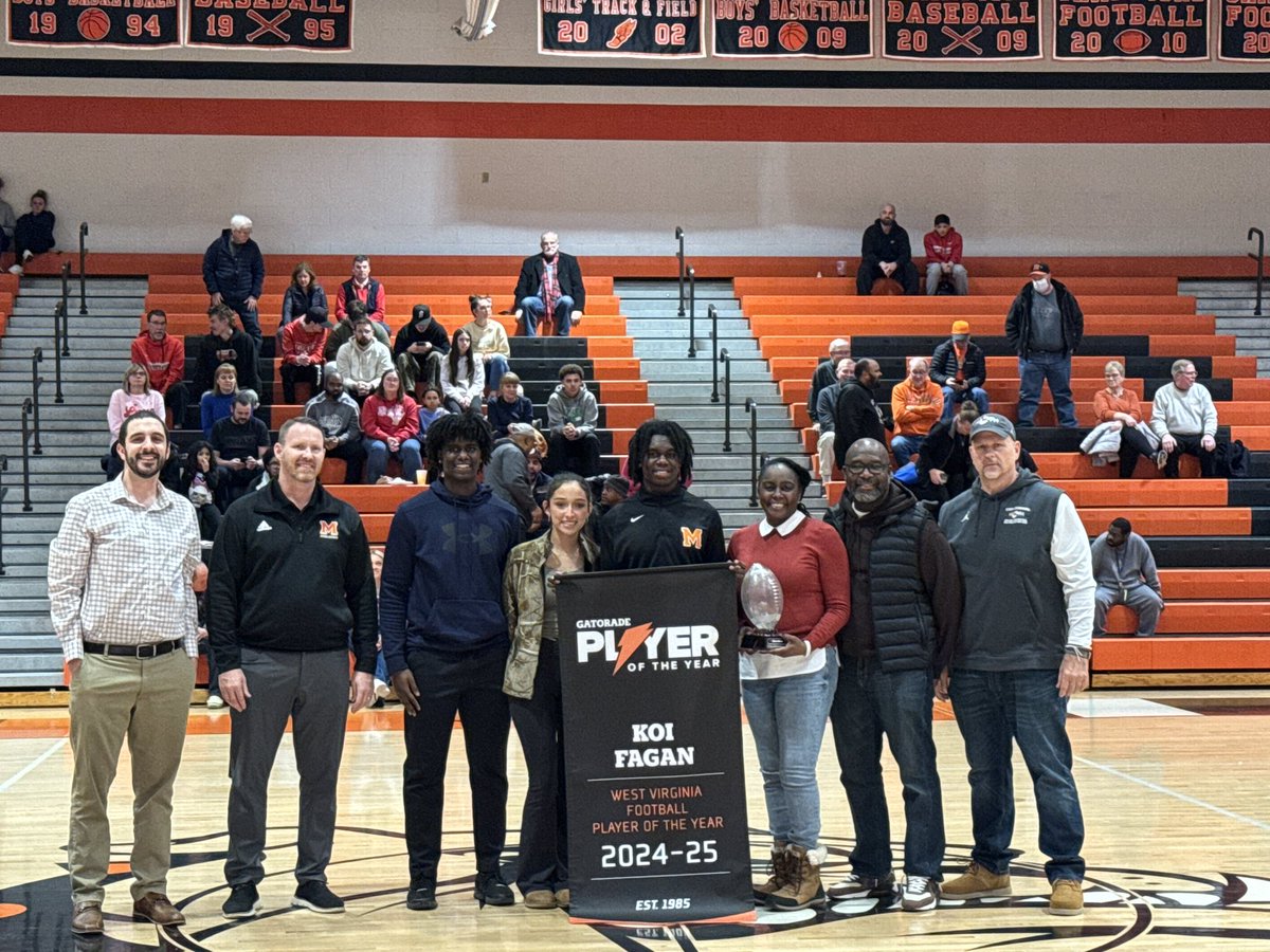 Koi Fagan being recognized as the WVMetronews POTY, Coalfield &amp; Co Off POTY, Gatorade POTY, MaxPreps POTY, and the Kennedy Award Winner!