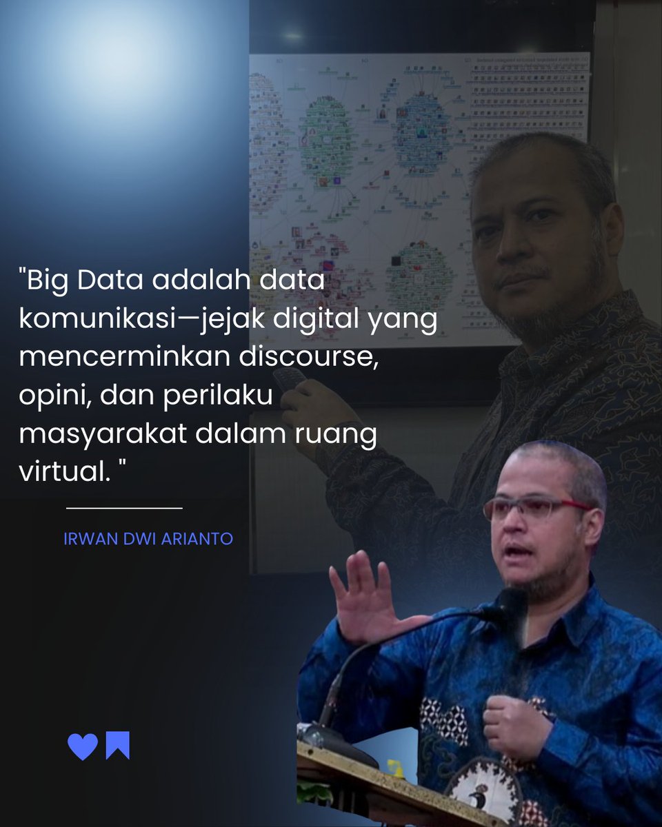 irwan_dwi_a's tweet photo. Big Data adalah Data Komunikasi

Setiap interaksi digital meninggalkan data yang membentuk pola komunikasi.

Di era kontestasi digital, siapa yang menguasai data, dialah yang mengendalikan opini.

#BigData #KomunikasiDigital #DataDriven #DigitalActivism #ASIGTA https://t.co/D1Nv0PDkP0