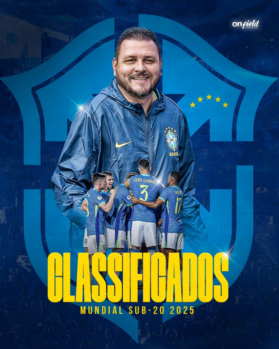onfieldcom's tweet photo. Brasil Sub-20 confirma vaga no Mundial! 🇧🇷

A vaga veio após uma vitória por 3x1 sobre o Paraguai. Com a vitória, o Brasil chega aos 9 pontos, e 100% de aproveitamento no hexagonal final. Thiago Kosloski é o auxiliar da seleção Sub-20.

#kosloski #brasil #mundialsub20 https://t.co/pwJrvp7kLT