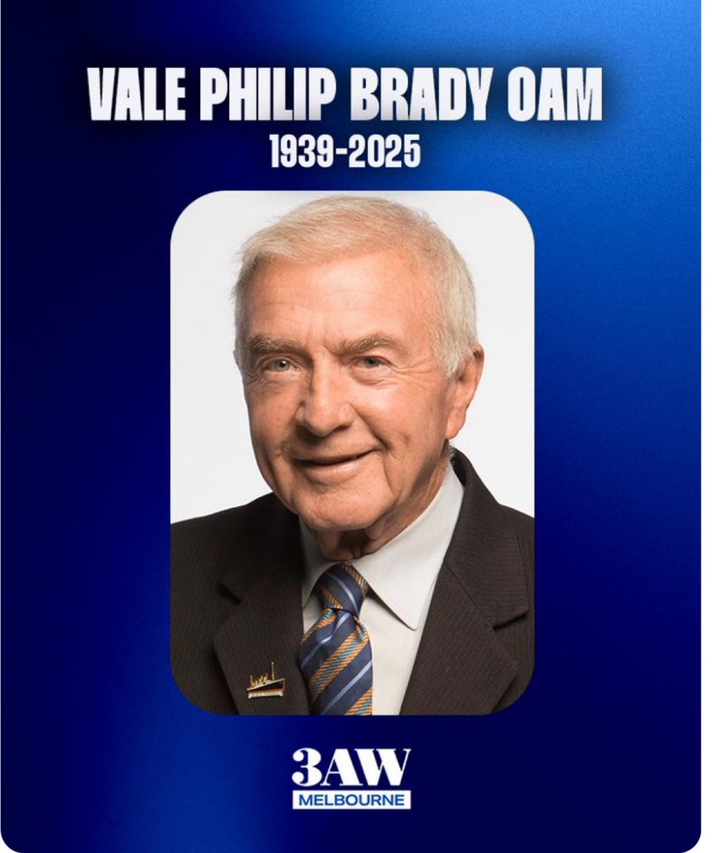 A lovely man. A great friend. A fantastic Victorian and a Melbourne icon. Rest well Phlippa 😢🙏🏽 <a href="/3AW693/">3AW Melbourne</a>