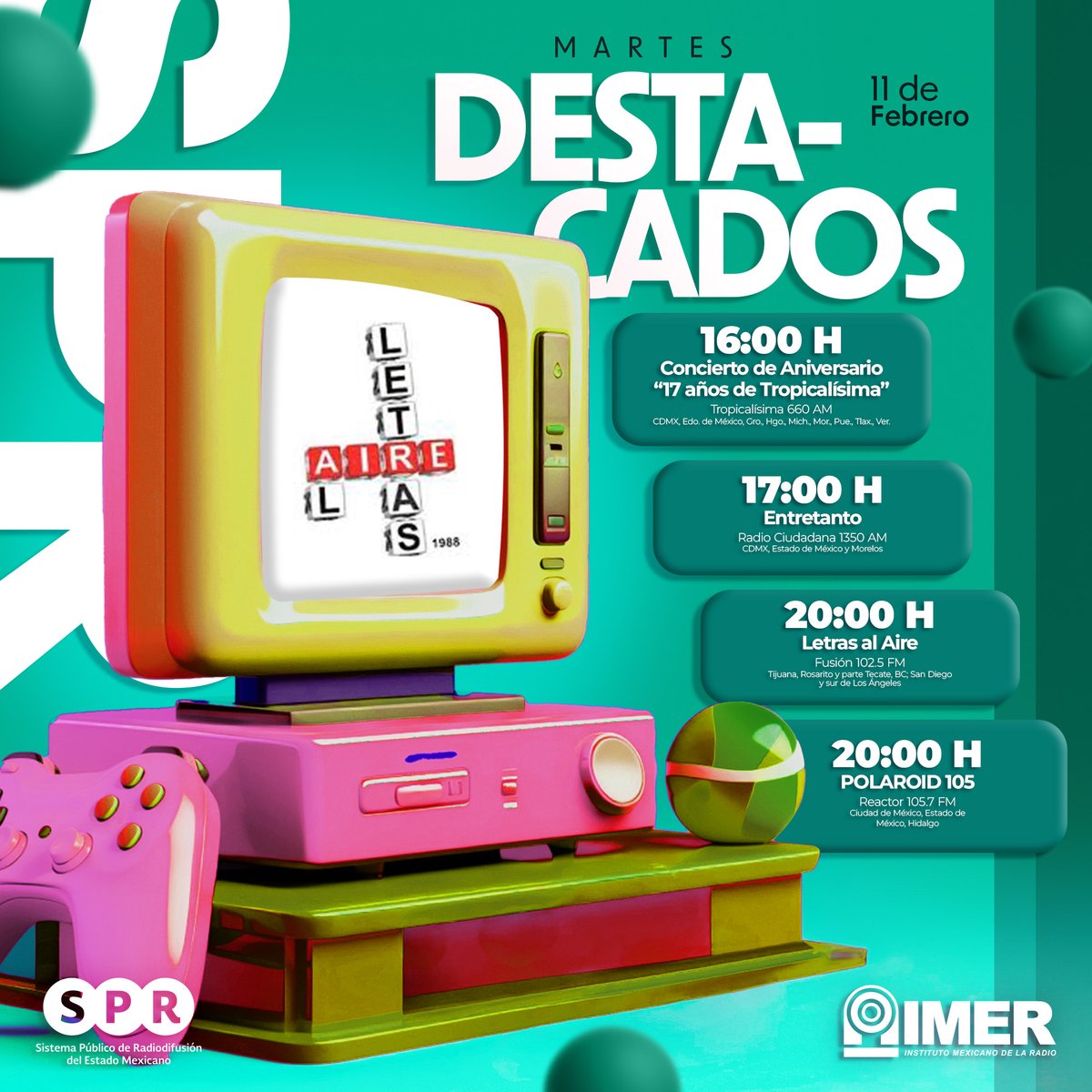 SPRMexico's tweet photo. ¡El mes del amor ya está aquí! 🫶🏽
Disfruta de esta emisión de #LetrasAlAire, y conoce los mejores títulos dedicados al amor.📚🥰
🗓️11 de febrero⏰20:00H en @fusionimer, una emisora del @imerhoy por el 📻 102.5 F.M.
#UnidosPorLasAudiencias https://t.co/fksldZudZV