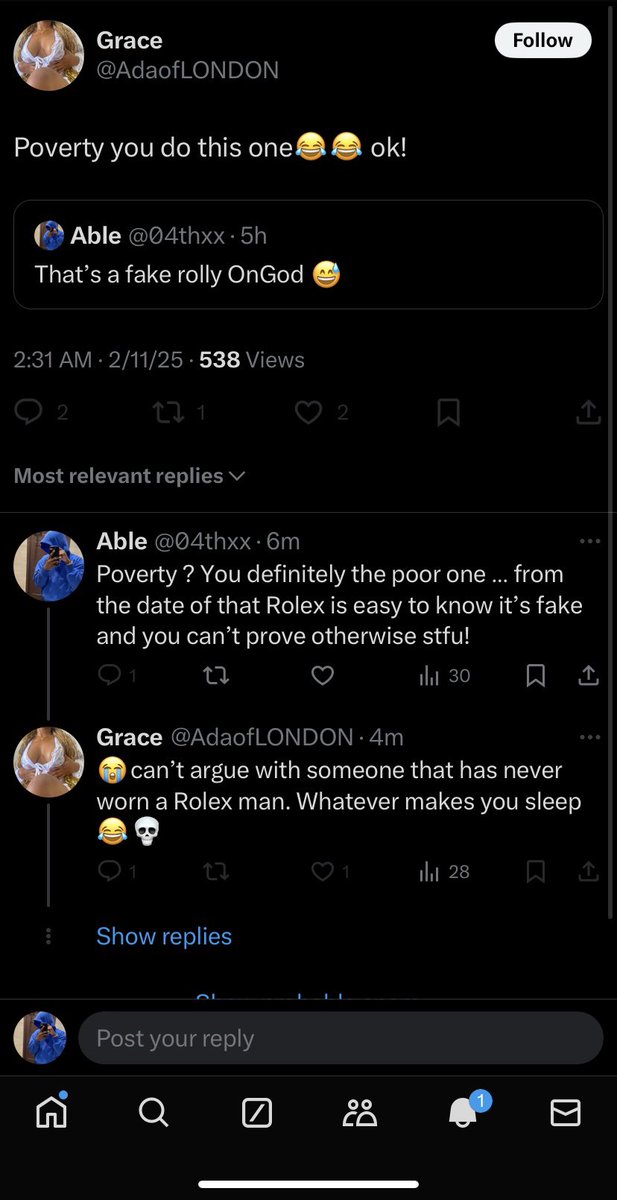 04thxx's tweet photo. Why you blocking ?you little bitch , come and prove the authenticity of your Rolex..come online to flex fake watches with pride 😅😅😅😅 #ratted https://t.co/3f0S7zOyo4